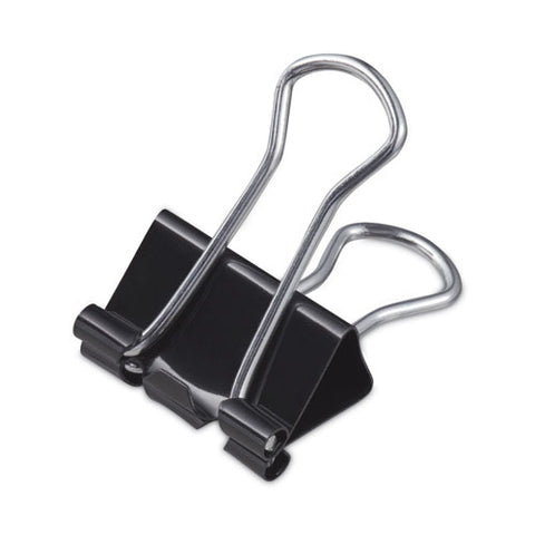 Binder Clips With Storage Tub, Small, Black/silver, 40/pack