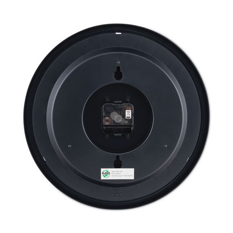 Round Wall Clock, 13.5" Overall Diameter, Black Case, 1 Aa (sold Separately)