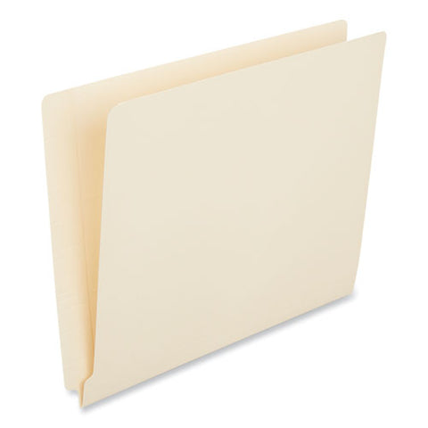 Deluxe Reinforced End Tab Folders, Straight Tabs, Letter Size, 0.75" Expansion, Manila, 100/box