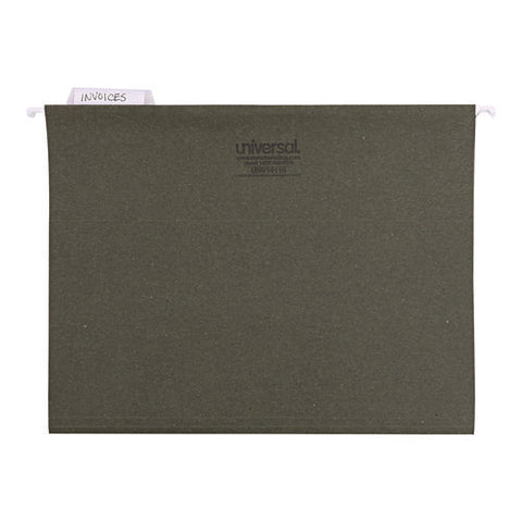 Hanging File Folders, Letter Size, 1/5-cut Tabs, Standard Green, 25/box