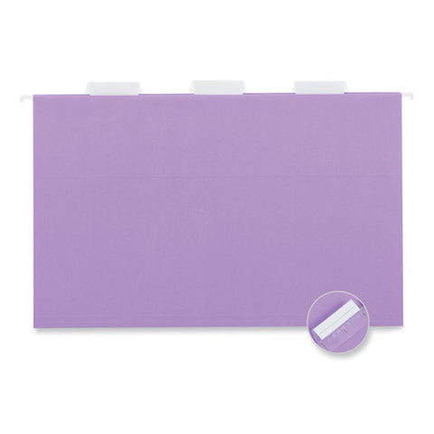 Deluxe Bright Color Hanging File Folders, Legal Size, 1/5-cut Tabs, Assorted Colors, 25/box