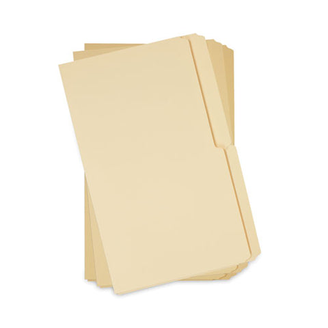 Top Tab File Folders, 1/2-cut Tabs: Assorted, Legal Size, 0.75" Expansion, Manila, 100/box