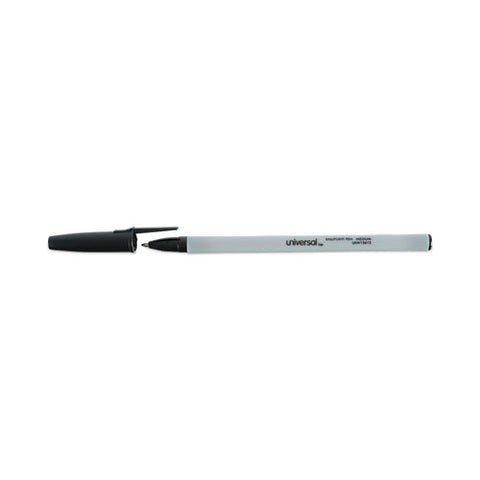 Ballpoint Pen Value Pack, Stick, Medium 1 Mm, Black Ink, Gray/black Barrel, 60/pack