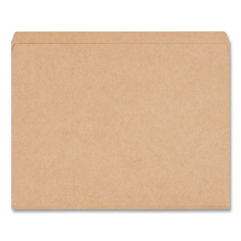 Reinforced Kraft Top Tab File Folders, Straight Tabs, Letter Size, 0.75" Expansion, Brown, 100/box