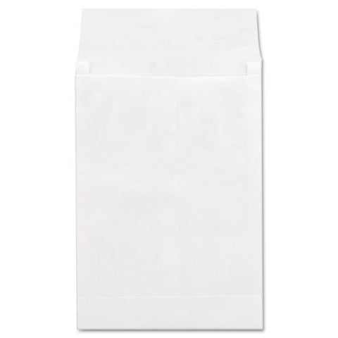 Deluxe Tyvek Expansion Envelopes, Open-end, 1.5" Capacity, #13 1/2, Square Flap, Self-adhesive Closure, 10 X 13, White,100/bx