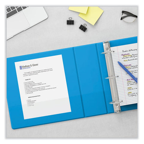 Slant D-ring View Binder, 3 Rings, 0.5" Capacity, 11 X 8.5, Light Blue