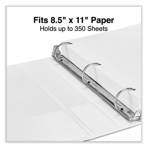 Slant D-ring View Binder, 3 Rings, 1.5" Capacity, 11 X 8.5, White