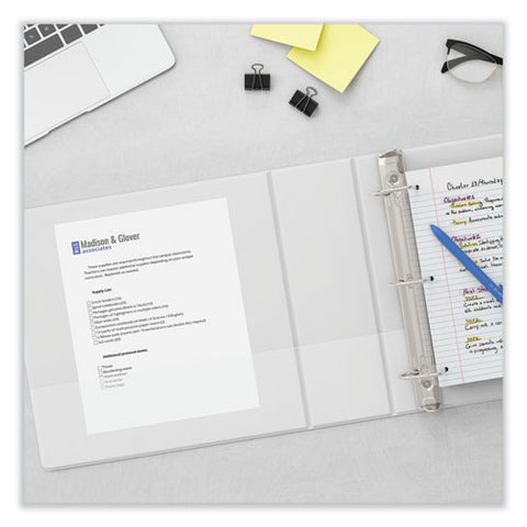 Slant D-ring View Binder, 3 Rings, 3" Capacity, 11 X 8.5, White