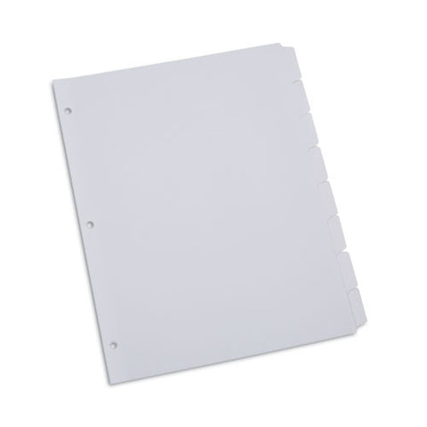 Deluxe Write-on/erasable Tab Index, 8-tab, 11 X 8.5, White, White Tabs, 1 Set