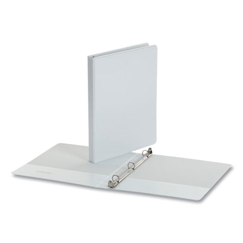 Economy Round Ring View Binder, 3 Rings, 0.5" Capacity, 11 X 8.5, White, 12/carton