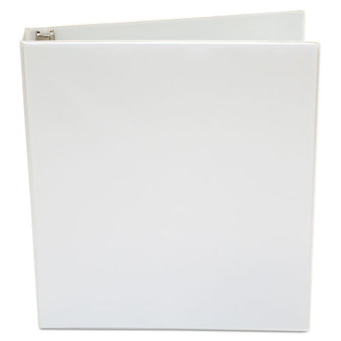 Economy Round Ring View Binder, 3 Rings, 1" Capacity, 11 X 8.5, White