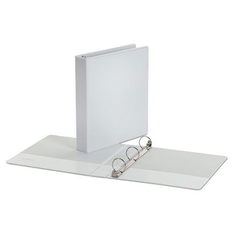 Economy Round Ring View Binder, 3 Rings, 1.5" Capacity, 11 X 8.5, White