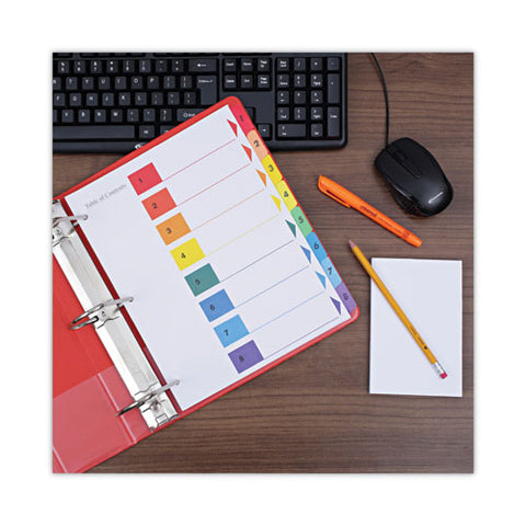 Deluxe Table Of Contents Dividers For Printers, 8-tab, 1 To 8; Table Of Contents, 11 X 8.5, White, 6 Sets