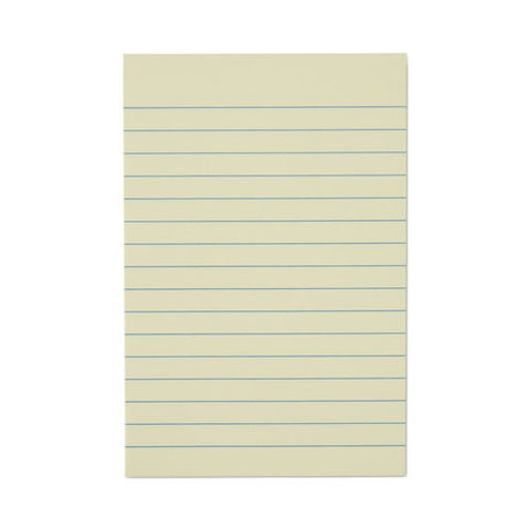 Recycled Self-stick Note Pads, Note Ruled, 4" X 6", Yellow, 100 Sheets/pad, 12 Pads/pack