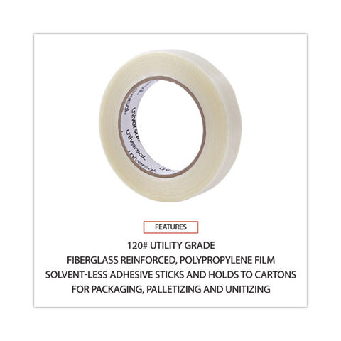 120# Utility Grade Filament Tape, 3" Core, 24 Mm X 54.8 M, Clear