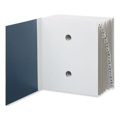 Expanding Desk File, 20 Dividers, Alpha Index, Letter Size, Blue Cover