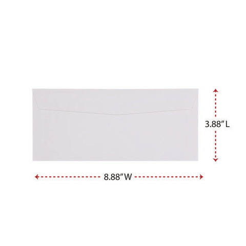 Open-side Business Envelope, #9, Square Flap, Gummed Closure, 3.88 X 8.88, White, 500/box