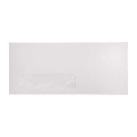 Open-side Business Envelope, 1 Window, #10, Commercial Flap, Gummed Closure, 4.13 X 9.5, White, 500/box