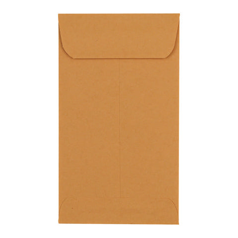 Kraft Coin Envelope, #5 1/2, Round Flap, Gummed Closure, 3.13 X 5.5, Light Brown Kraft, 500/box