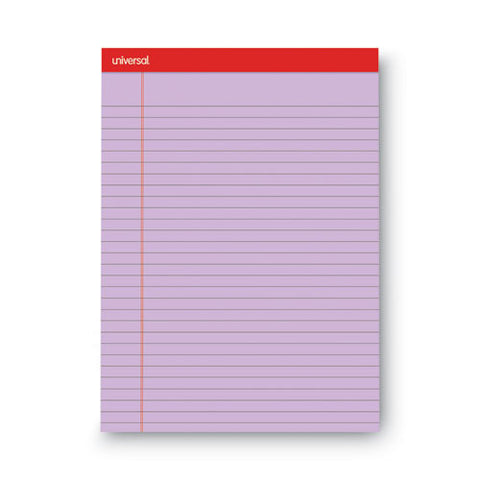 Colored Perforated Ruled Writing Pads, Wide/legal Rule, 50 Assorted Color 8.5 X 11.75 Sheets, 6/pack