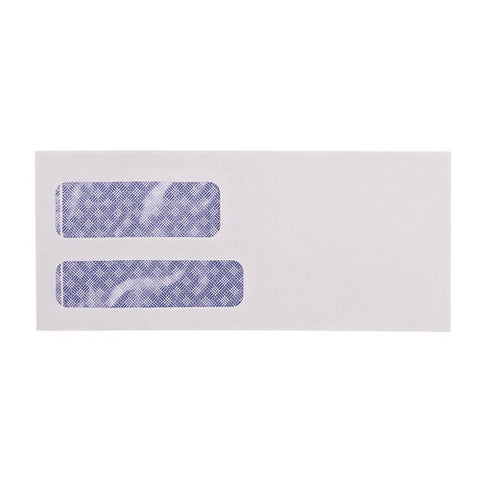 Double Window Business Envelope, #9, Commercial Flap, Gummed Closure, 3.88 X 8.88, White, 500/box