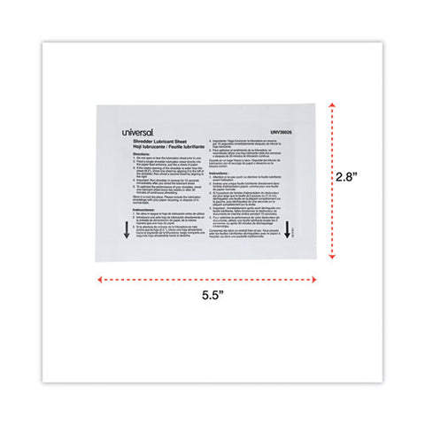 Shredder Lubricant Sheets, 8.4 X 5.9, 24 Sheets/pack