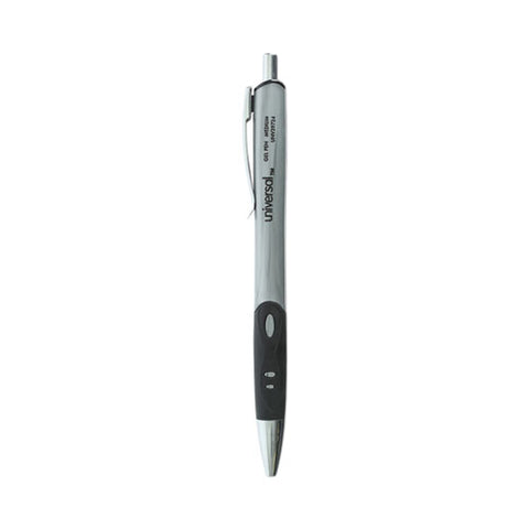 Comfort Grip Gel Pen, Retractable, Medium 0.7 Mm, Black Ink, Gray/black/silver Barrel, 36/pack