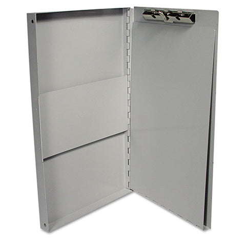 Deluxe Aluminum Document Box, 0.4" Clip Capacity, Holds 8.5 X 11 Sheets, Aluminum