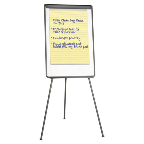 Dry Erase Board With Tripod Easel, 29" X 41", White Surface