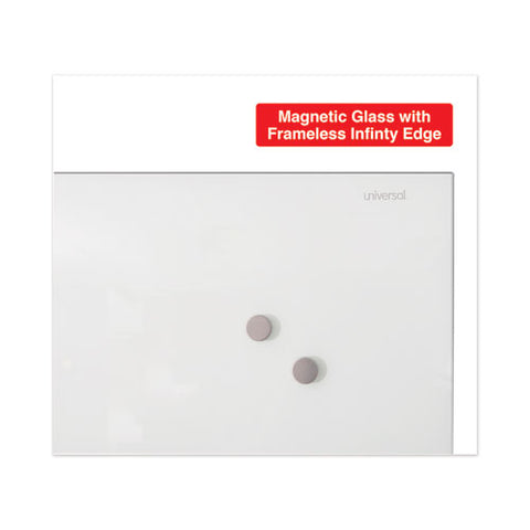 Frameless Magnetic Glass Marker Board, 36" X 24", Translucent Frost Surface