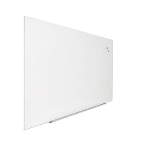 Frameless Magnetic Glass Marker Board, 72" X 48", White Surface