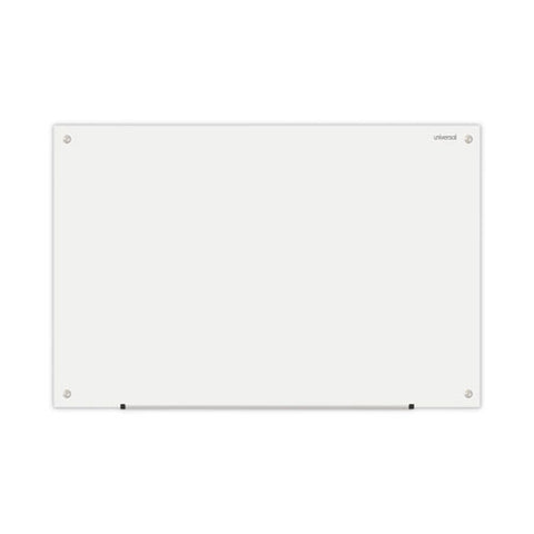 Frameless Glass Marker Board, 36" X 24", White Surface