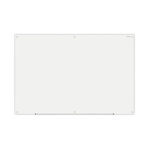 Frameless Glass Marker Board, 72" X 48", White Surface