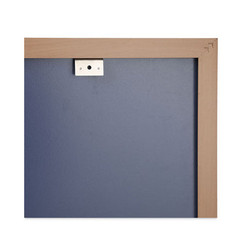 Deluxe Melamine Dry Erase Board, 48" X 36", White Surface, Oak Finished Fiberboard (mdf) Frame