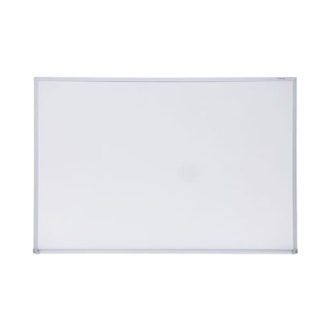 Melamine Dry Erase Board With Aluminum Frame, 36" X 24", White Surface, Anodized Aluminum Frame