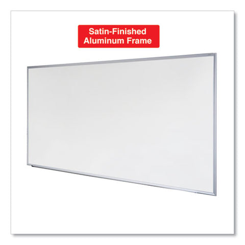 Deluxe Melamine Dry Erase Board, 72" X 48", White Surface, Anodized Aluminum Frame