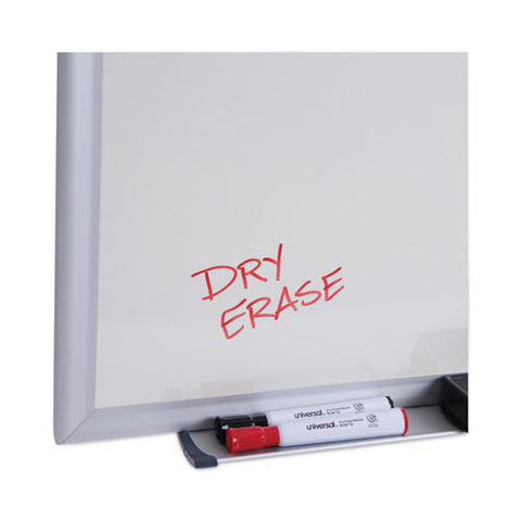 Deluxe Melamine Dry Erase Board, 96" X 48", White Surface, Anodized Aluminum Frame