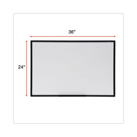 Design Series Deluxe Dry Erase Board, 36" X 24", White Surface, Black Anodized Aluminum Frame