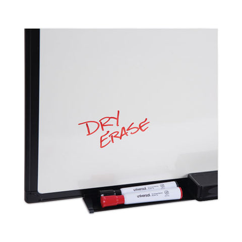 Design Series Deluxe Dry Erase Board, 36" X 24", White Surface, Black Anodized Aluminum Frame