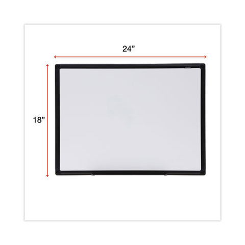 Design Series Deluxe Dry Erase Board, 24" X 18", White Surface, Black Anodized Aluminum Frame