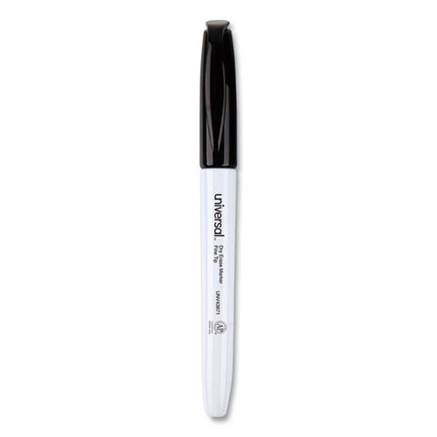 Pen Style Dry Erase Marker, Fine Bullet Tip, Black, Dozen