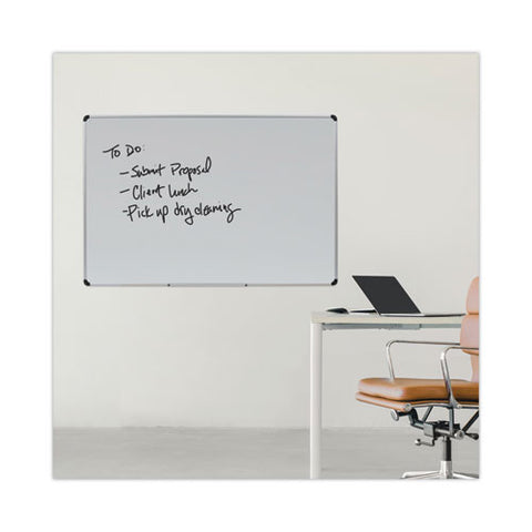 Magnetic Steel Dry Erase Marker Board, 72" X 48", White Surface, Satin Aluminum Frame