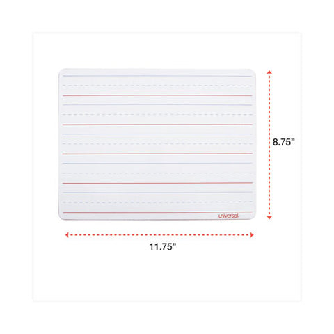 Lap/learning Dry-erase Board, Manuscript Penmanship Ruled, 11.75" X 8.75", White Surface, 6/pack