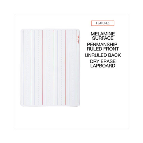 Lap/learning Dry-erase Board, Manuscript Penmanship Ruled, 11.75" X 8.75", White Surface, 6/pack