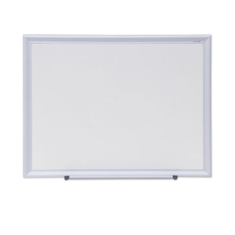 Deluxe Melamine Dry Erase Board, 24" X 18", White Surface, Satin Aluminum Frame