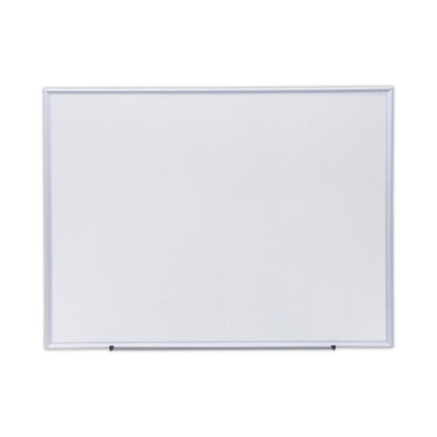 Deluxe Melamine Dry Erase Board, 48" X 36", White Surface, Satin Aluminum Frame