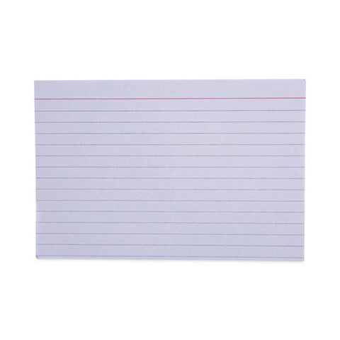 Ruled Index Cards, 4 X 6, White, 100/pack