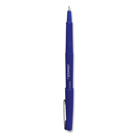 Porous Point Pen, Stick, Medium 0.7 Mm, Blue Ink, Blue Barrel, Dozen