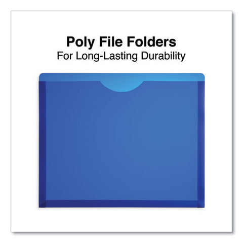 Expanding Poly File Jackets, 1 Section, Straight Tab, Letter Size, Assorted, 10/pack