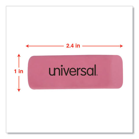 Bevel Block Erasers, For Pencil Marks, Slanted-edge Rectangular Block, Large, Pink, 20/pack